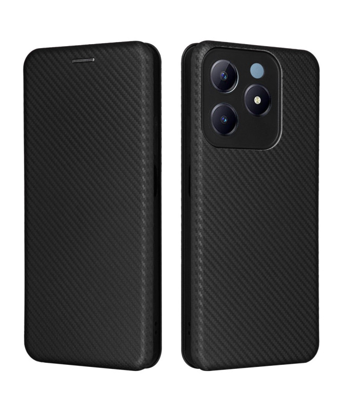 Realme C63 - Flip Cover design fibre de carbone