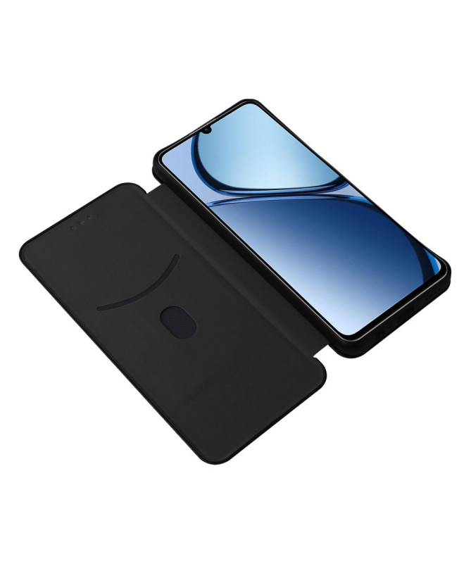 Realme C63 - Flip Cover design fibre de carbone