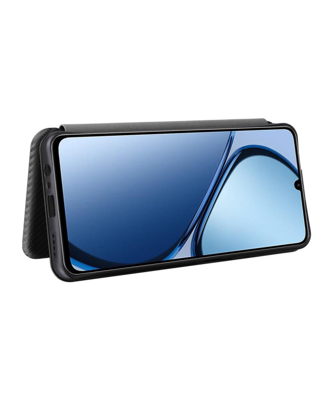 Realme C63 - Flip Cover design fibre de carbone