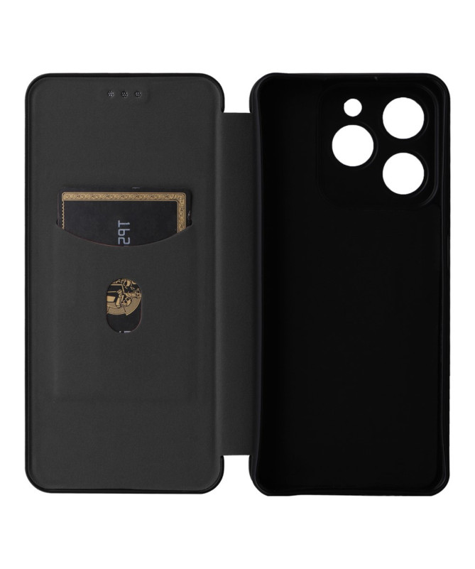 Realme C63 - Flip Cover design fibre de carbone
