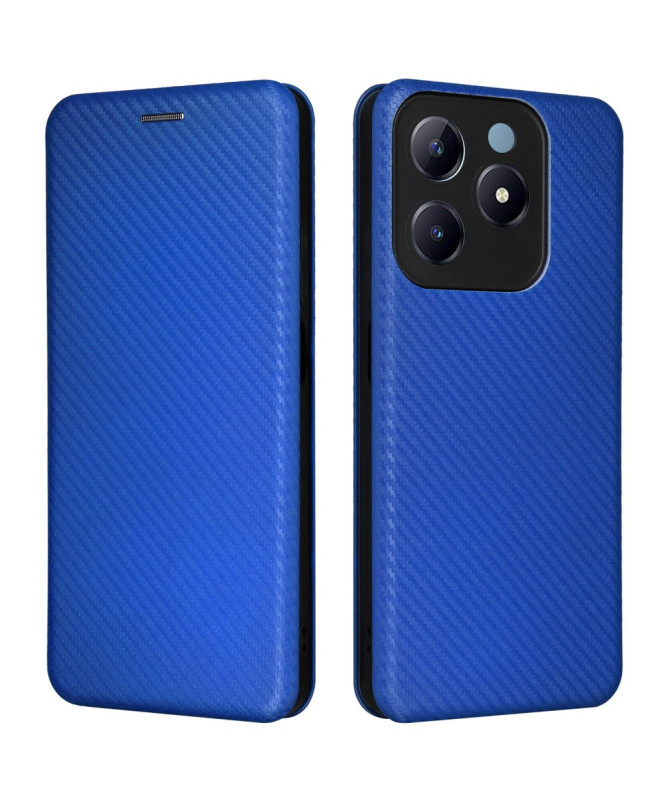 Realme C63 - Flip Cover design fibre de carbone