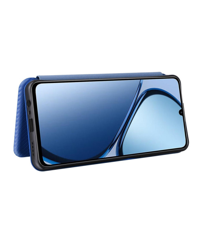 Realme C63 - Flip Cover design fibre de carbone