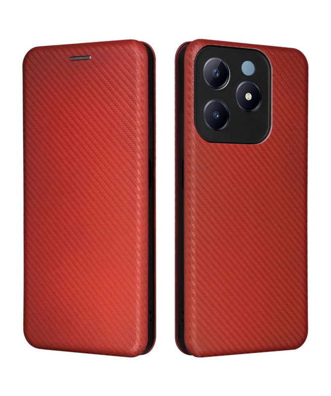 Realme C63 - Flip Cover design fibre de carbone