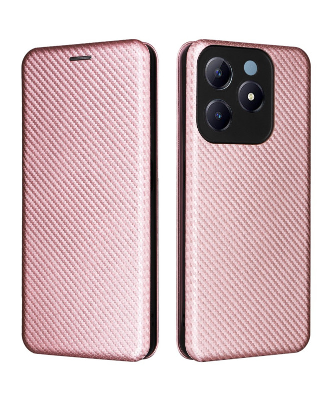 Realme C63 - Flip Cover design fibre de carbone