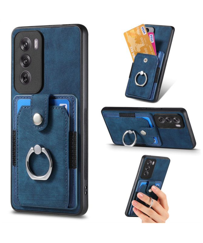 Oppo Reno 12 5G - Coque Retro, Protection avec Support et Porte-Cartes