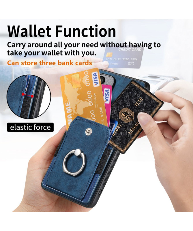 Oppo Reno 12 5G - Coque Retro, Protection avec Support et Porte-Cartes