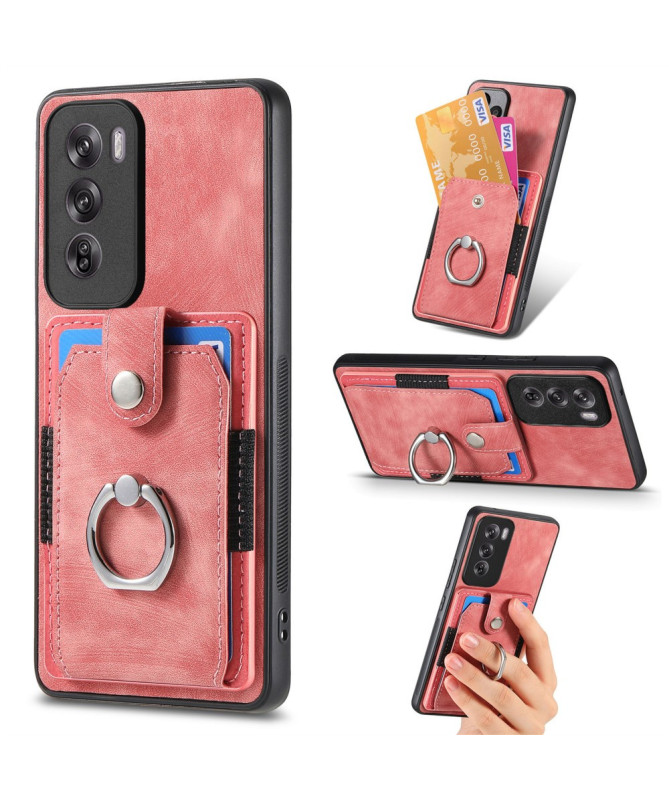 Oppo Reno 12 5G - Coque Retro, Protection avec Support et Porte-Cartes