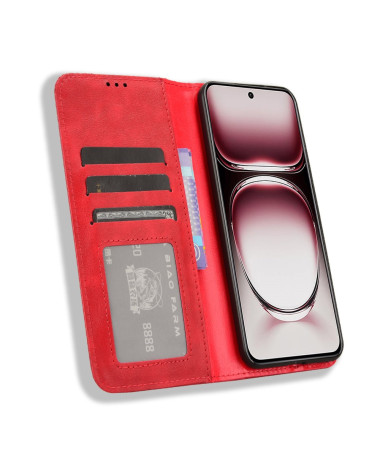 Oppo Reno 12 5G - Housse Le Cirénius style cuir Rouge - photo 18