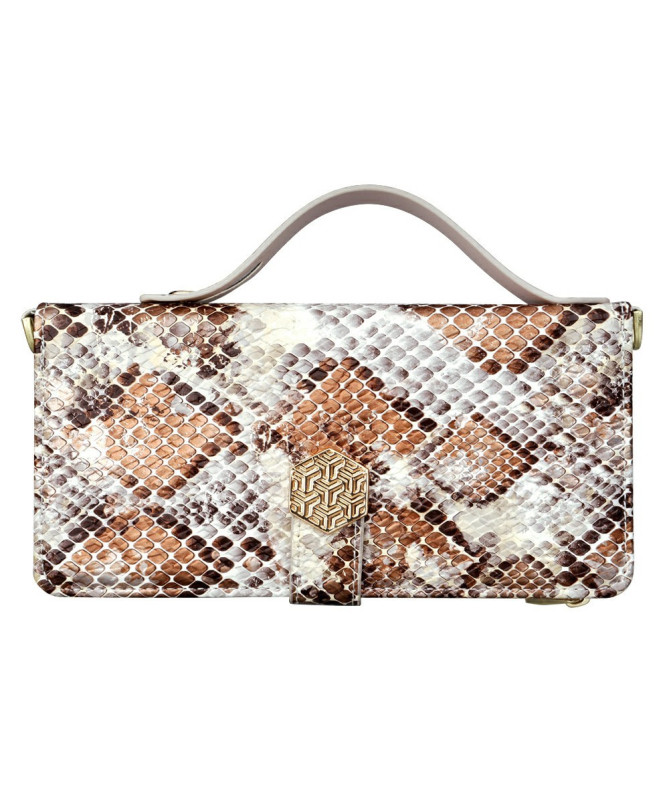 iPhone 15 Pro - Pochette Simili Cuir Effet Python avec Bandoulière