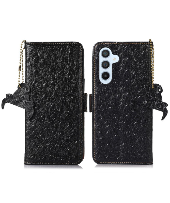Samsung Galaxy S24 FE - Housse Cuir Effet Peau D'Autruche