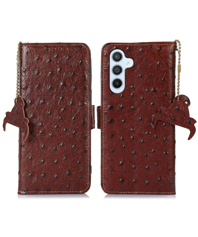 Samsung Galaxy S24 FE - Housse Cuir Effet Peau D'Autruche