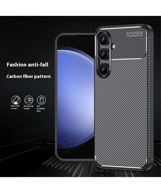 Samsung Galaxy S24 FE - Coque finition fibre de carbone