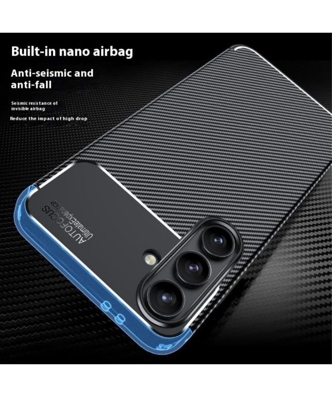 Samsung Galaxy S24 FE - Coque finition fibre de carbone