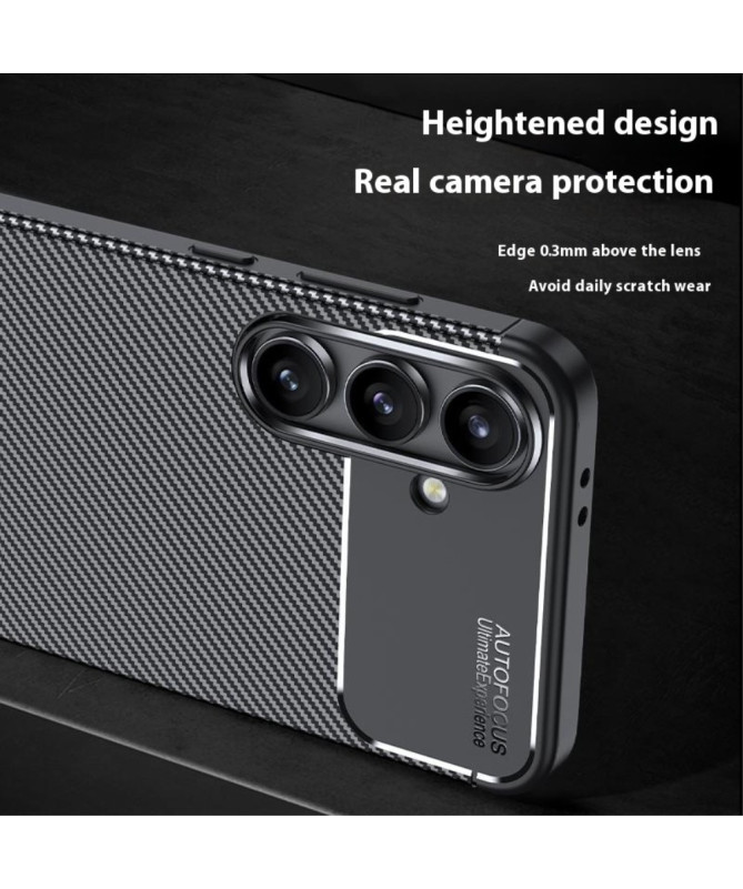 Samsung Galaxy S24 FE - Coque finition fibre de carbone