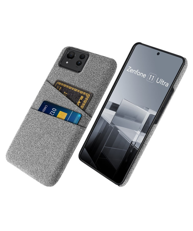 Asus Zenfone 11 Ultra - Coque Tissu Porte-Cartes