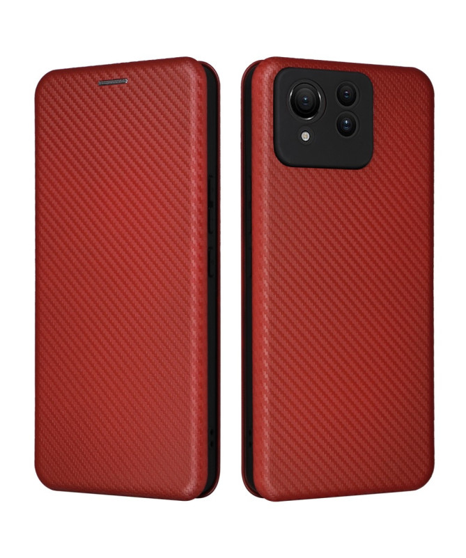 Asus Zenfone 11 Ultra - Flip Cover design fibre de carbone