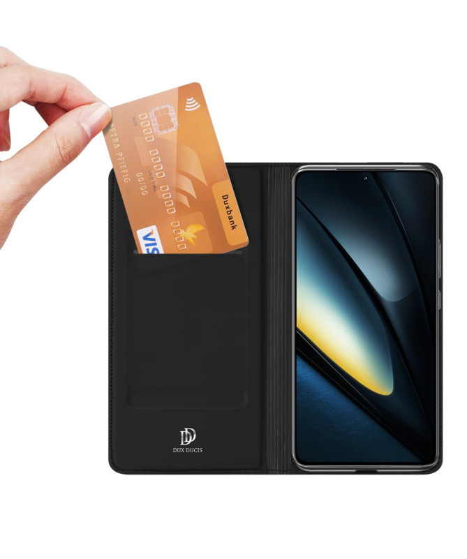 Poco F6 Pro - Flip Cover Business Effet Satiné