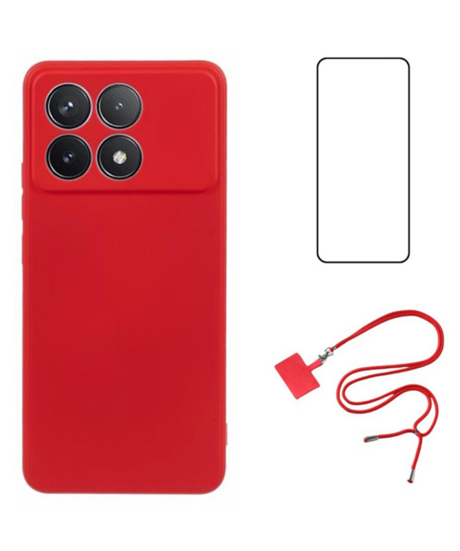 Poco F6 Pro - Coque avec Cordon et Verre Trempé