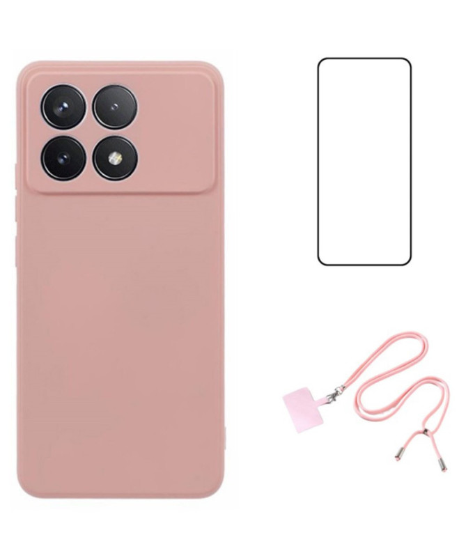 Poco F6 Pro - Coque avec Cordon et Verre Trempé