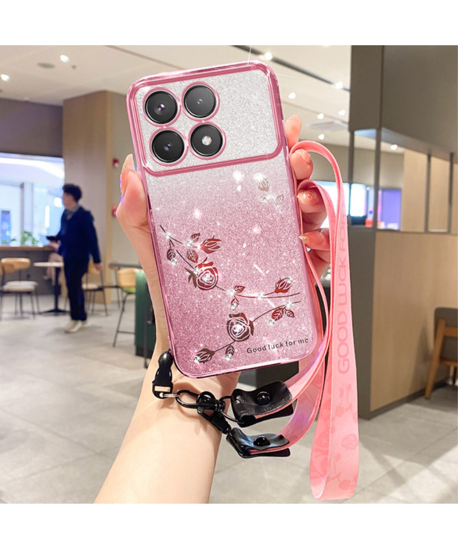 Poco F6 Pro - Coque Glamour Glitz avec Sangle