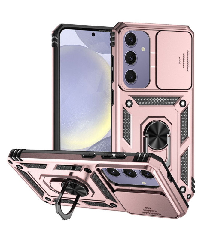 Samsung Galaxy S24 FE - Coque Hybride Fonction Support et Cache Object