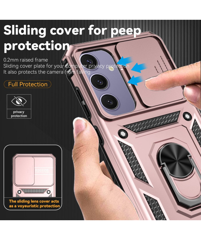 Samsung Galaxy S24 FE - Coque Hybride Fonction Support et Cache Object