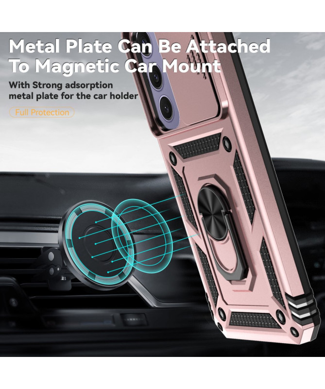 Samsung Galaxy S24 FE - Coque Hybride Fonction Support et Cache Object