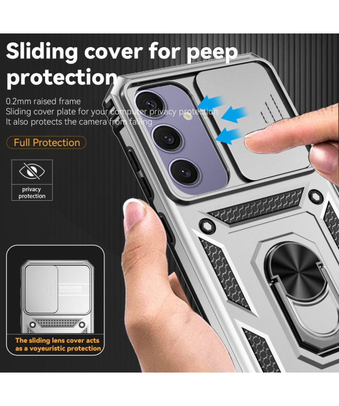 Samsung Galaxy S24 FE - Coque Hybride Fonction Support et Cache Object