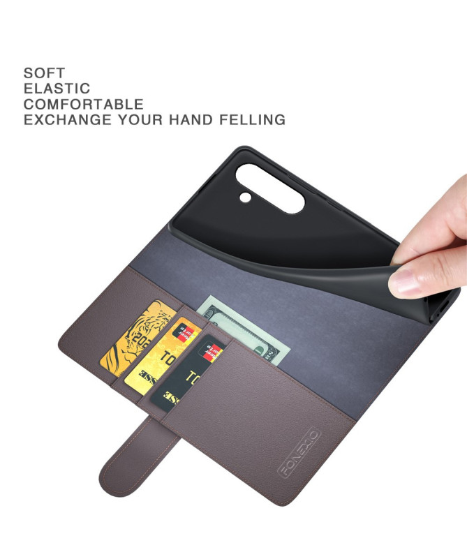 Samsung Galaxy S24 FE - Étui portefeuille en cuir premium