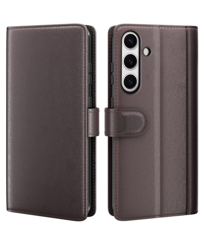Samsung Galaxy S24 FE - Étui portefeuille en cuir premium