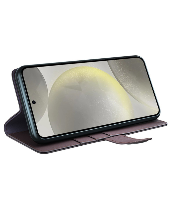 Samsung Galaxy S24 FE - Étui portefeuille en cuir premium