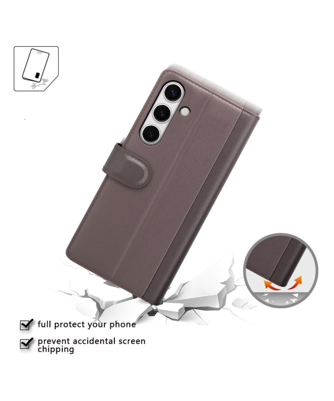 Samsung Galaxy S24 FE - Étui portefeuille en cuir premium