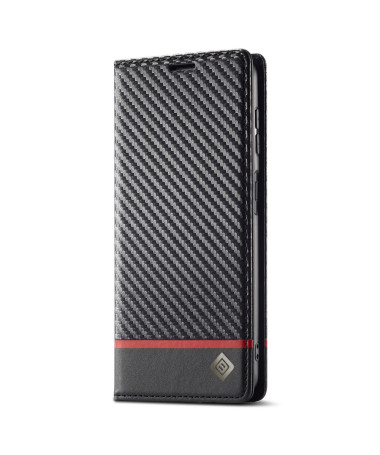 Samsung Galaxy S24 FE - Flip cover fibre de carbone Horizontal Stripe