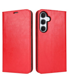 Samsung Galaxy S24 FE - Flip Cover Cuir Porte Cartes et Fonction Support