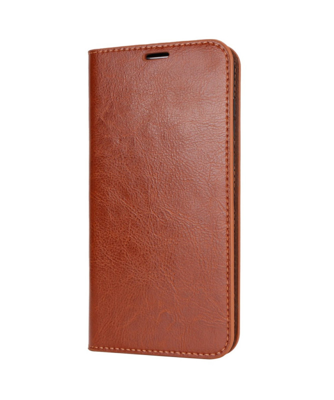 Samsung Galaxy S24 FE - Flip Cover Cuir Porte Cartes et Fonction Support