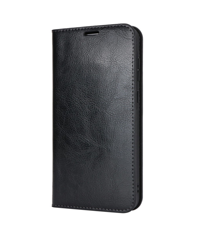 Samsung Galaxy S24 FE - Flip Cover Cuir Porte Cartes et Fonction Support