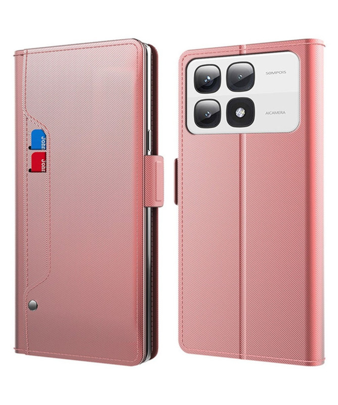 Xiaomi 14T Pro - Housse premium porte cartes avec miroir