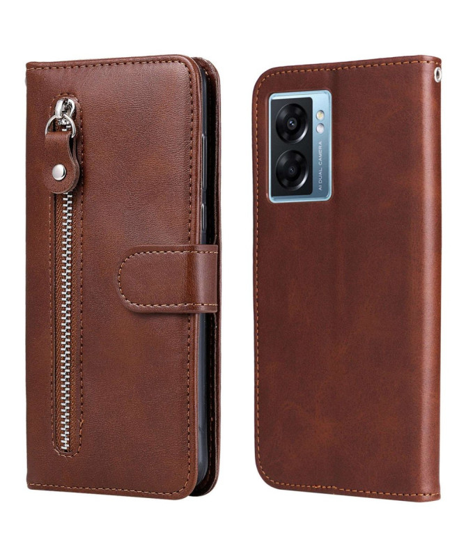 Realme Narzo 50 5G - Housse Zipper Pocket effet cuir