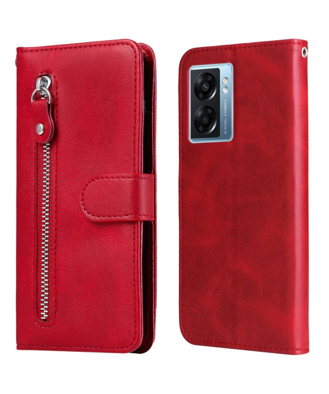 Realme Narzo 50 5G - Housse Zipper Pocket effet cuir
