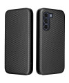 Flip Cover Moto G200 design fibre de carbone