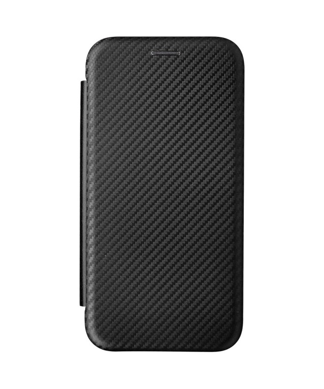 Flip Cover Moto G200 design fibre de carbone