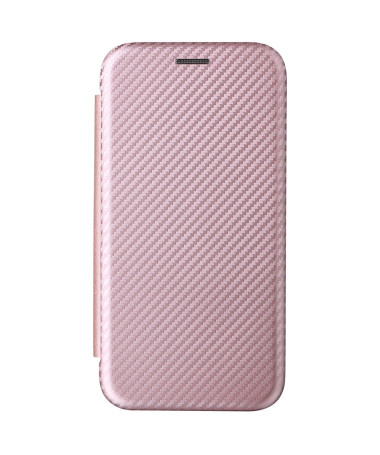 Flip Cover Moto G200 design fibre de carbone