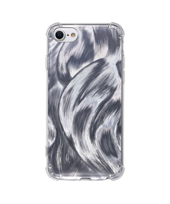 Coque iPhone SE / 8 / 7 Renforcée Transparente Effet Brossé