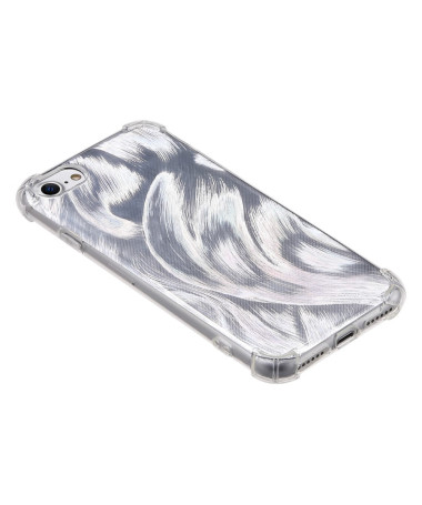 Coque iPhone SE / 8 / 7 Renforcée Transparente Effet Brossé