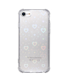 Coque iPhone SE / 8 / 7 Renforcée Transparente avec Cœurs