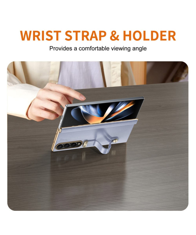 Coque Samsung Galaxy Z Fold 4 avec Sangle Rétractable et Support Intégré