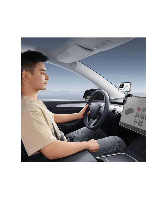 Support Magnétique Pliable pour Écran d'Ordinateur - Gris Spatial