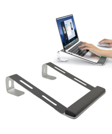 Support d'Ordinateur Portable en Aluminium avec Refroidissement et Support de Poignet