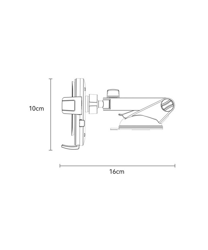 Support Téléphone Voiture YESIDO C267 à Ventouse - Rotation 360°