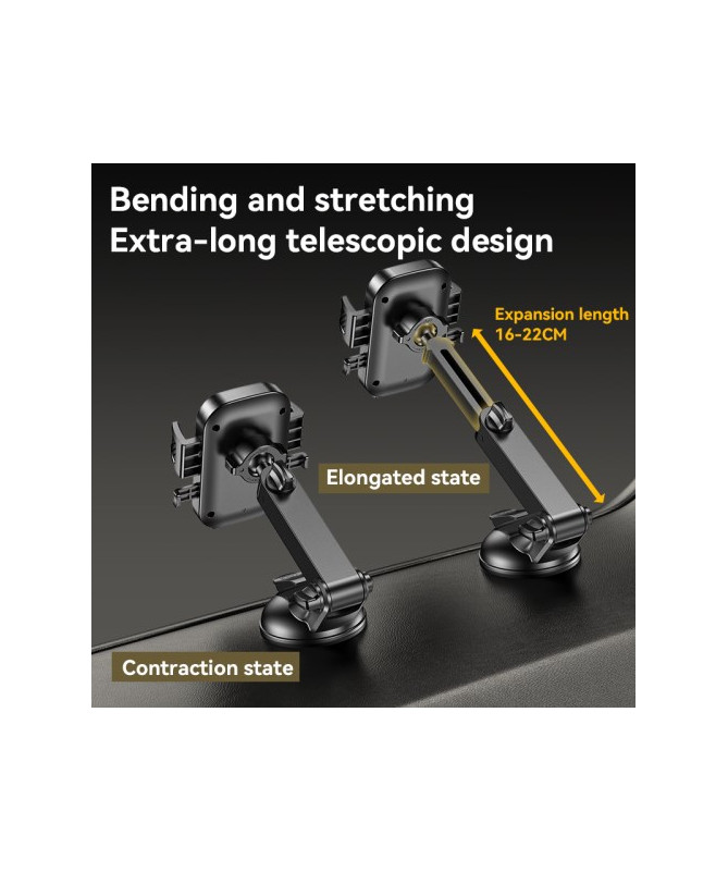 Support Téléphone Voiture YESIDO C267 à Ventouse - Rotation 360°
